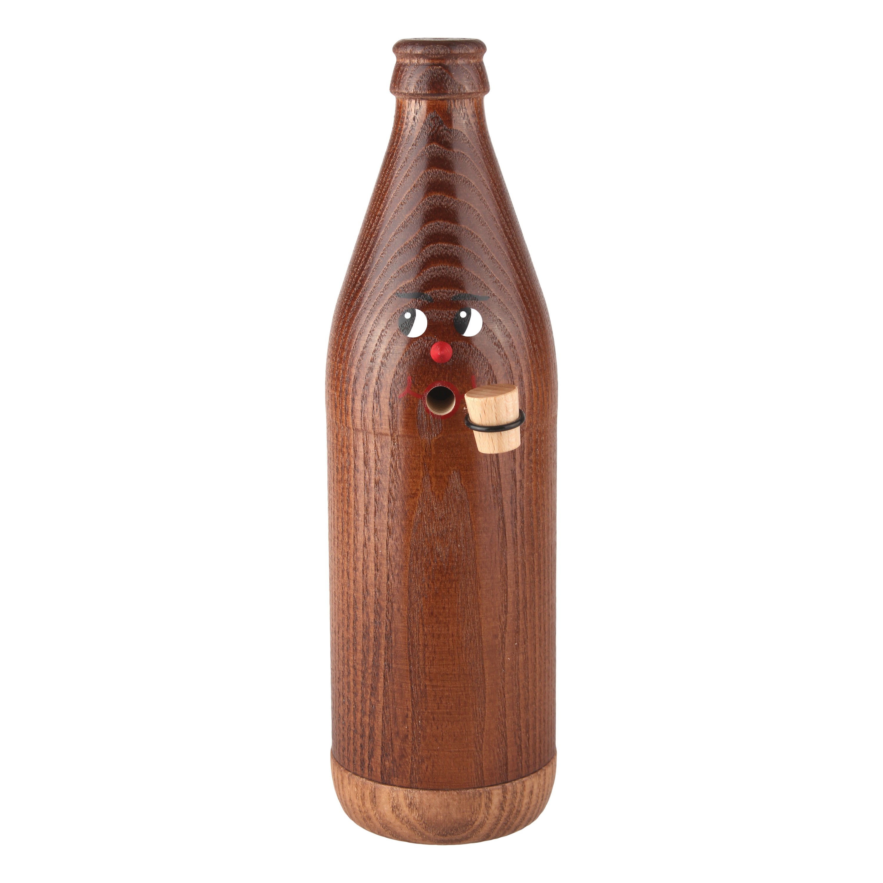 Räucherflasche Räucherfigur Rauchfigur Räuchermännchen Bier Euroflasche 0,5 - braun